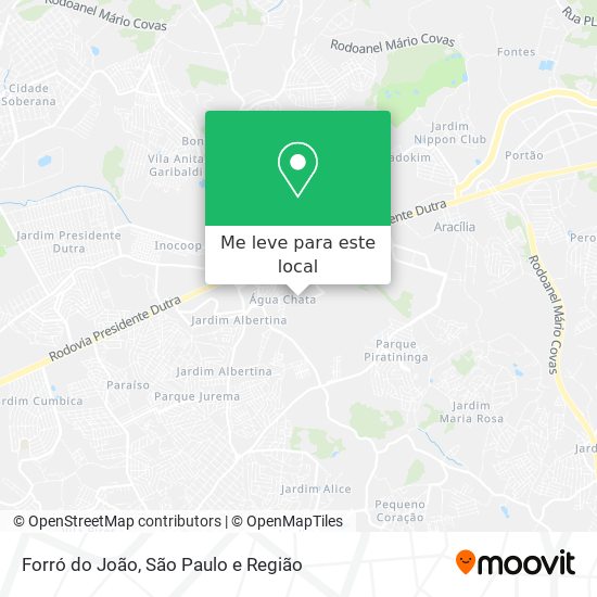 Forró do João mapa