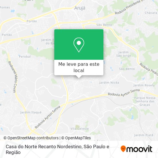 Casa do Norte Recanto Nordestino mapa