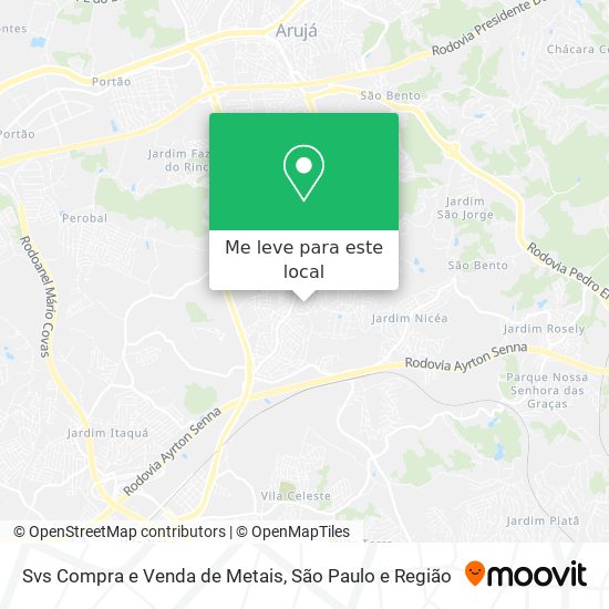 Svs Compra e Venda de Metais mapa