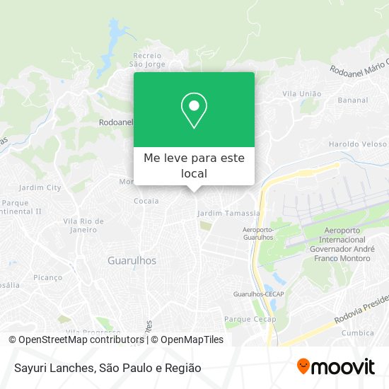 Sayuri Lanches mapa