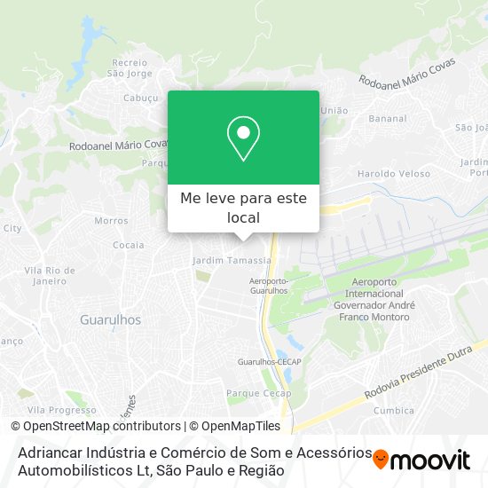 Adriancar Indústria e Comércio de Som e Acessórios Automobilísticos Lt mapa