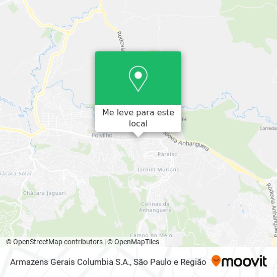 Armazens Gerais Columbia S.A. mapa