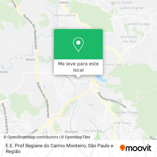 E.E. Prof Regiane do Carmo Monteiro mapa