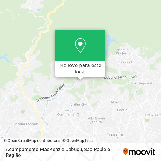 Acampamento MacKenzie Cabuçu mapa