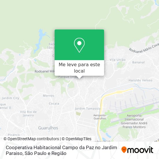 Cooperativa Habitacional Campo da Paz no Jardim Paraiso mapa