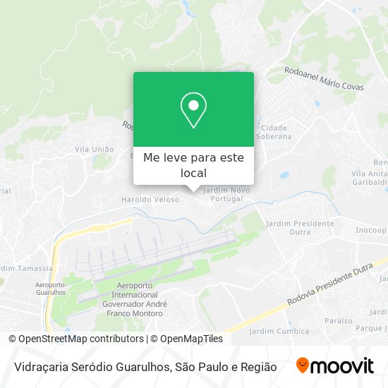 Vidraçaria Seródio Guarulhos mapa