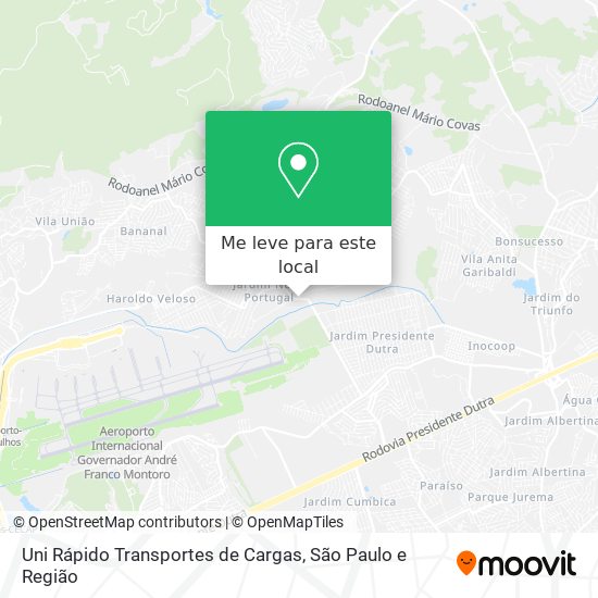 Uni Rápido Transportes de Cargas mapa