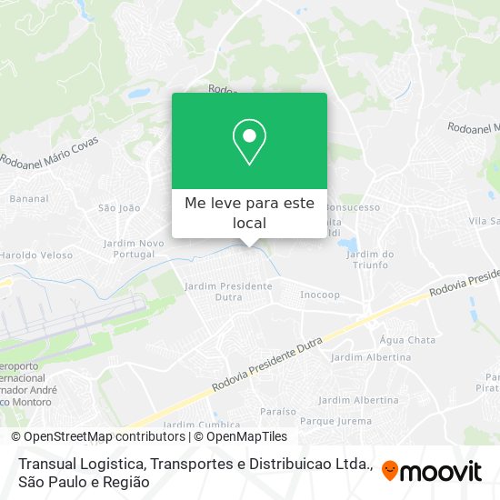 Transual Logistica, Transportes e Distribuicao Ltda. mapa
