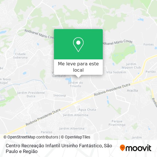 Centro Recreação Infantil Ursinho Fantástico mapa