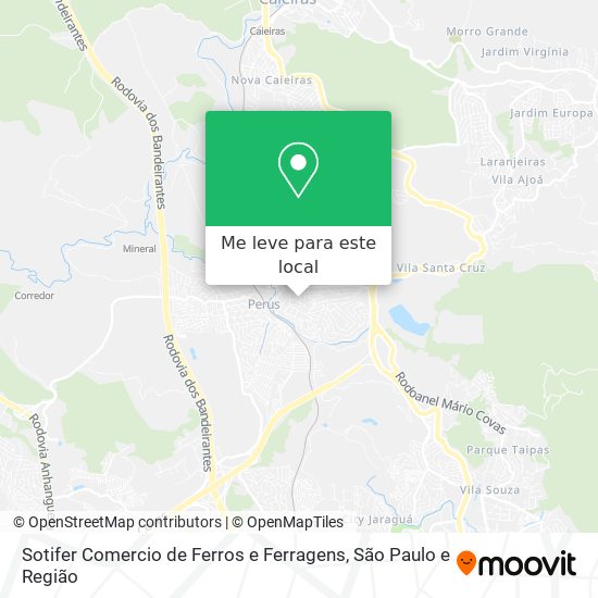Sotifer Comercio de Ferros e Ferragens mapa