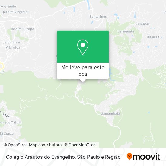 Colégio Arautos do Evangelho mapa