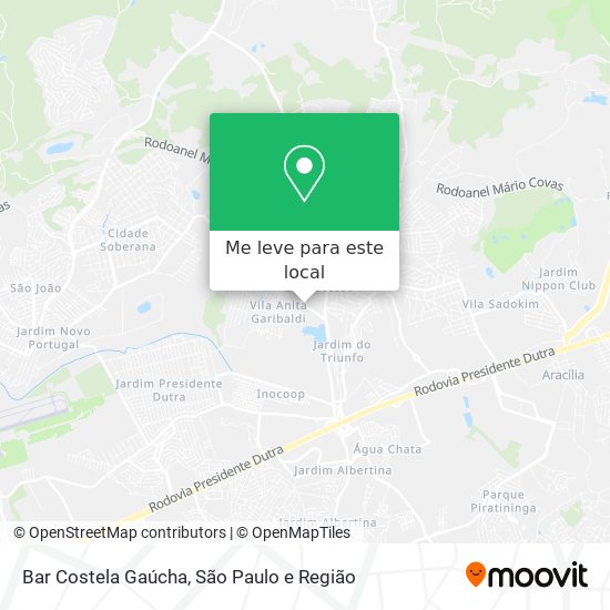 Bar Costela Gaúcha mapa