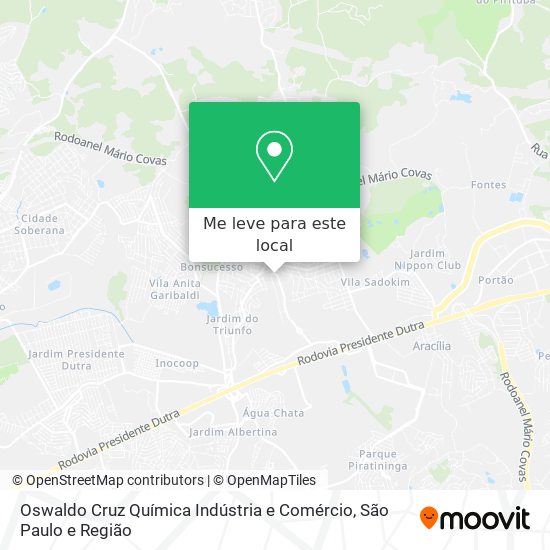 Oswaldo Cruz Química Indústria e Comércio mapa
