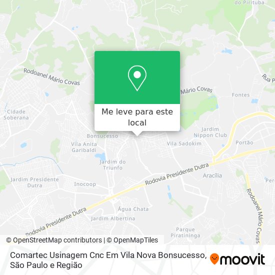 Comartec Usinagem Cnc Em Vila Nova Bonsucesso mapa