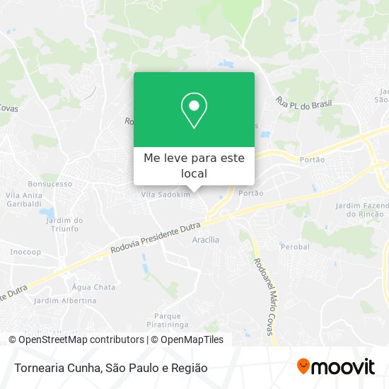 Tornearia Cunha mapa