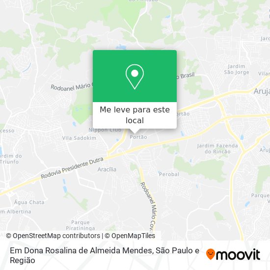 Em Dona Rosalina de Almeida Mendes mapa