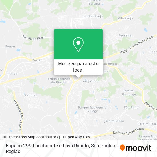 Espaco 299 Lanchonete e Lava Rapido mapa