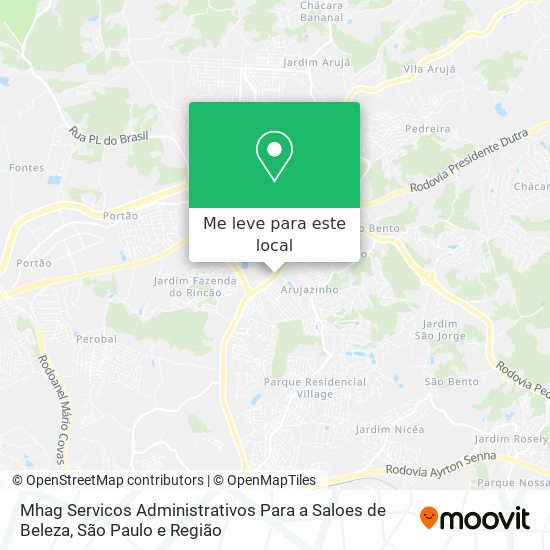 Mhag Servicos Administrativos Para a Saloes de Beleza mapa