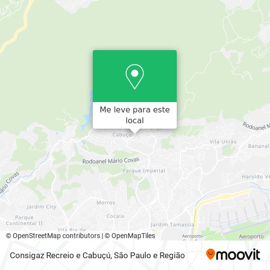 Consigaz Recreio e Cabuçú mapa