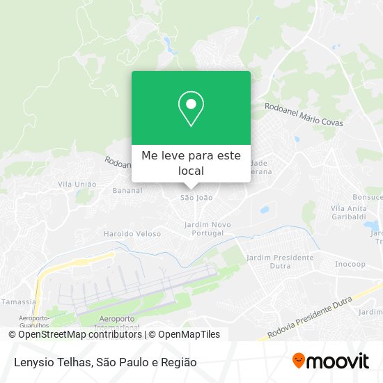 Lenysio Telhas mapa