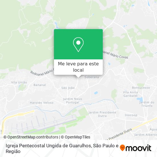 Igreja Pentecostal Ungida de Guarulhos mapa