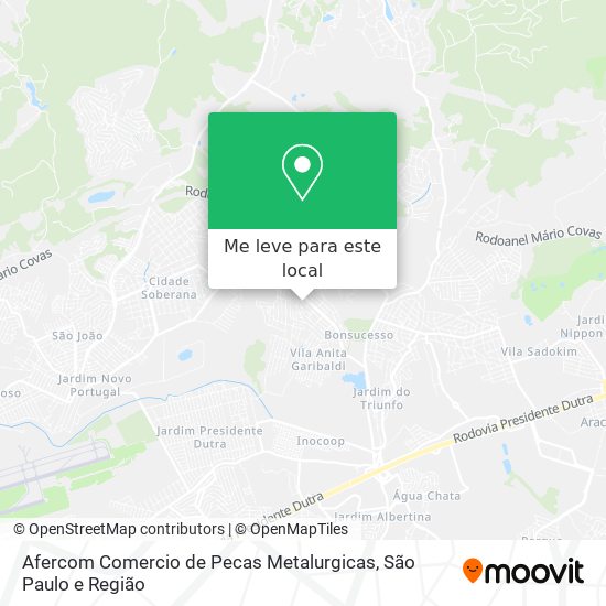 Afercom Comercio de Pecas Metalurgicas mapa