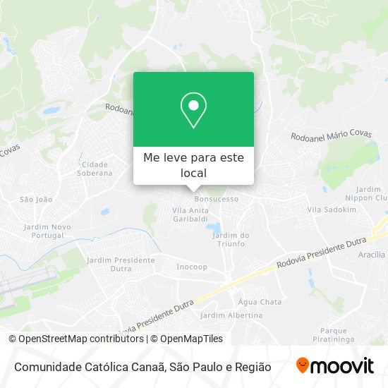 Comunidade Católica Canaã mapa