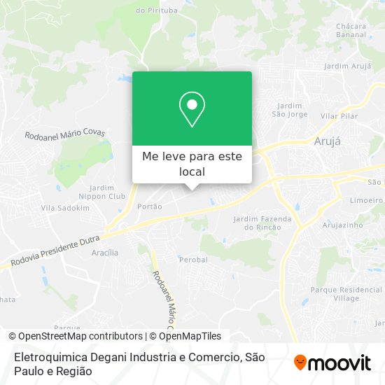 Eletroquimica Degani Industria e Comercio mapa