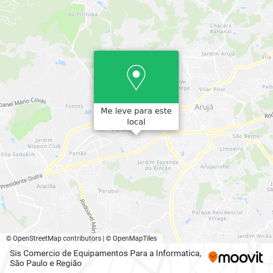 Sis Comercio de Equipamentos Para a Informatica mapa