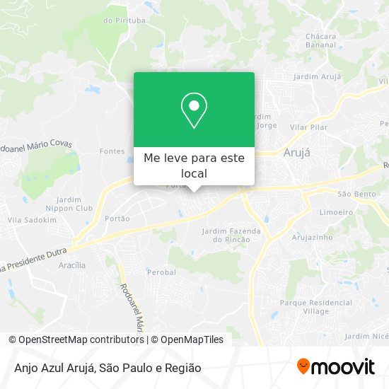 Anjo Azul Arujá mapa