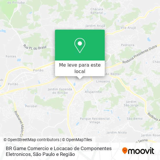 BR Game Comercio e Locacao de Componentes Eletronicos mapa