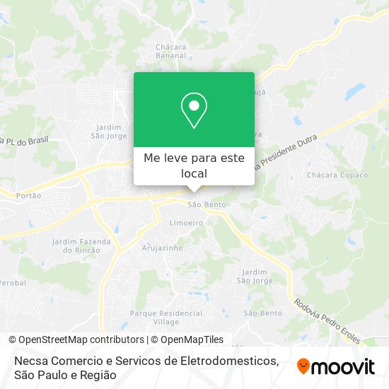 Necsa Comercio e Servicos de Eletrodomesticos mapa