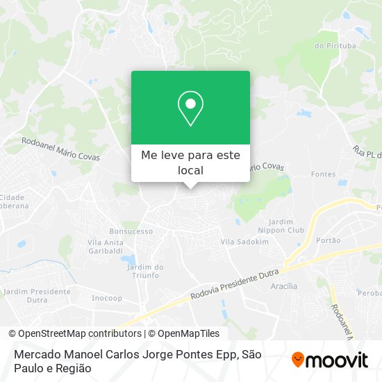 Mercado Manoel Carlos Jorge Pontes Epp mapa