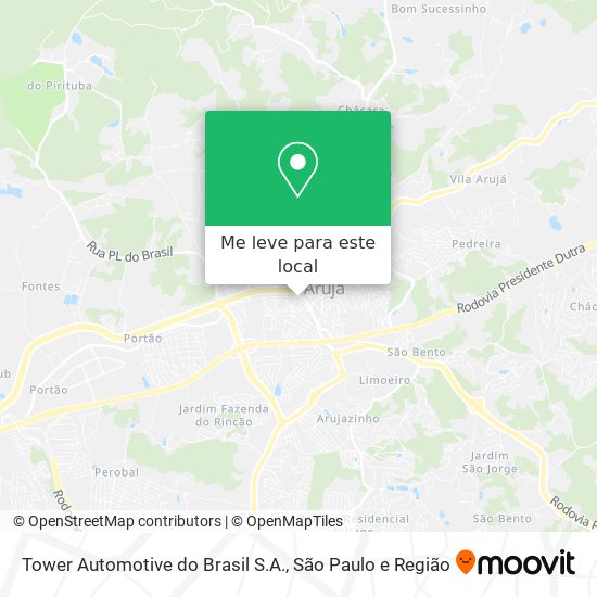Tower Automotive do Brasil S.A. mapa