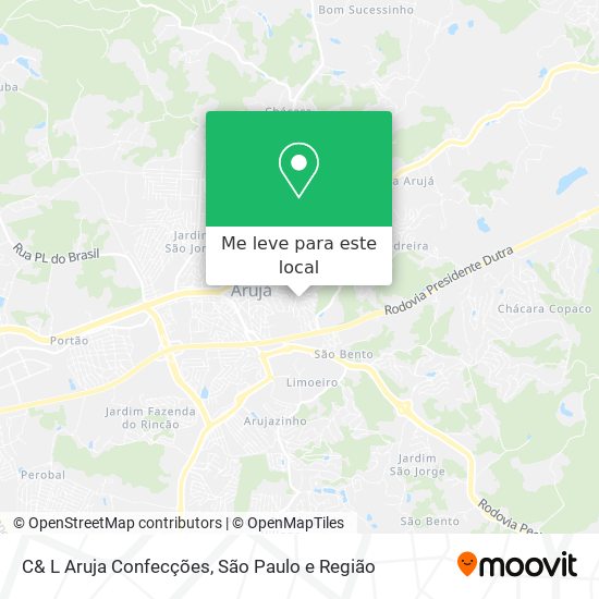 C& L Aruja Confecções mapa