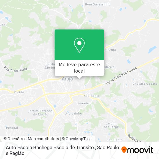 Auto Escola Bachega Escola de Trânsito. mapa