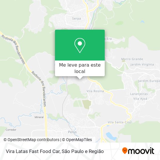 Vira Latas Fast Food Car mapa