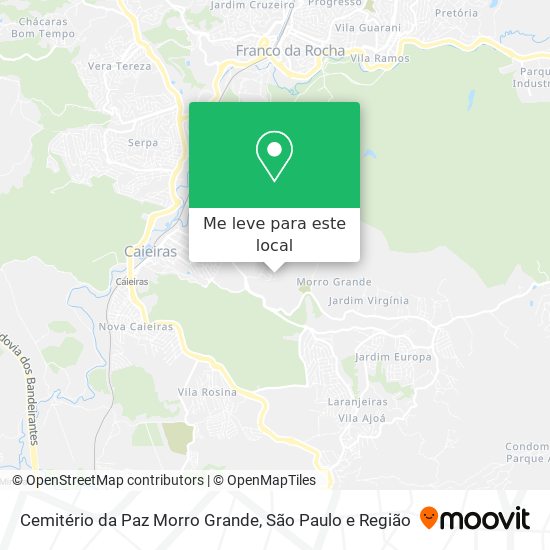 Cemitério da Paz Morro Grande mapa