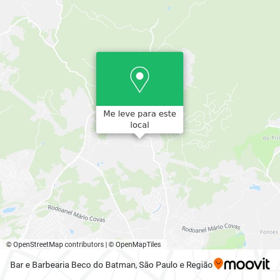 Bar e Barbearia Beco do Batman mapa