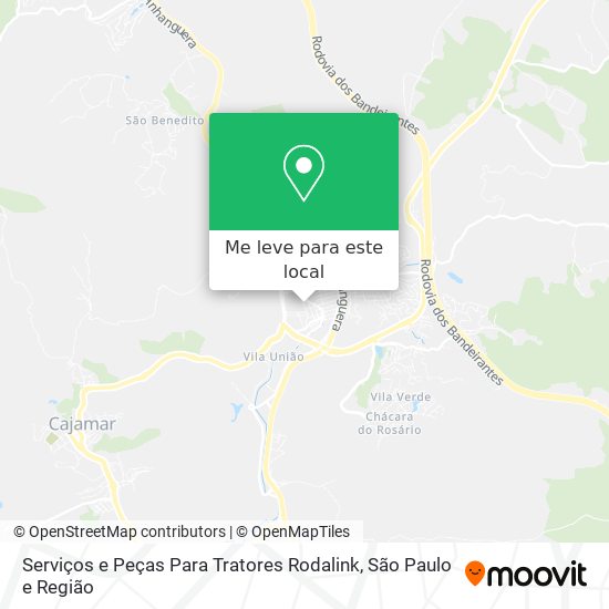 Serviços e Peças Para Tratores Rodalink mapa