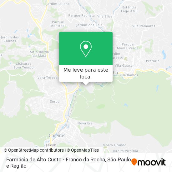 Farmácia de Alto Custo - Franco da Rocha mapa