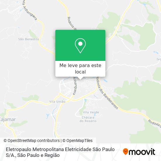 Eletropaulo Metropolitana Eletricidade São Paulo S / A. mapa