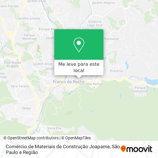 Comércio de Materiais de Construção Joapame mapa