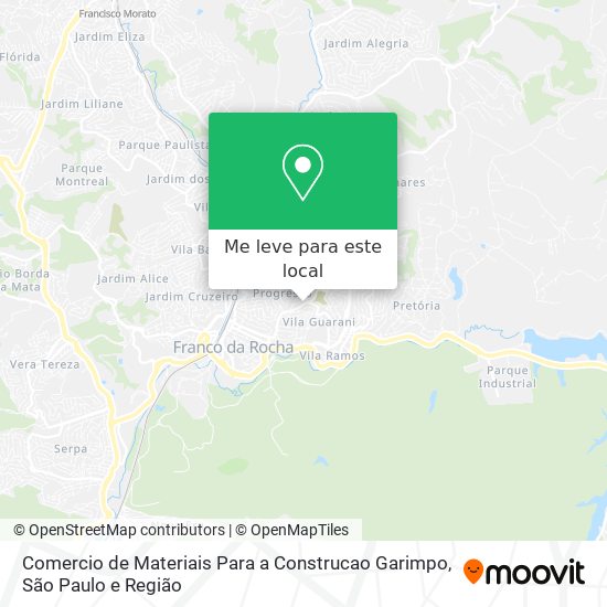 Comercio de Materiais Para a Construcao Garimpo mapa