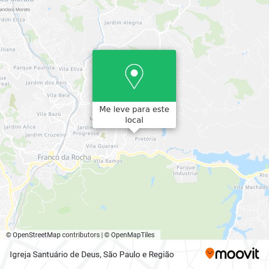 Igreja Santuário de Deus mapa