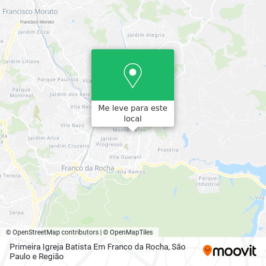 Primeira Igreja Batista Em Franco da Rocha mapa