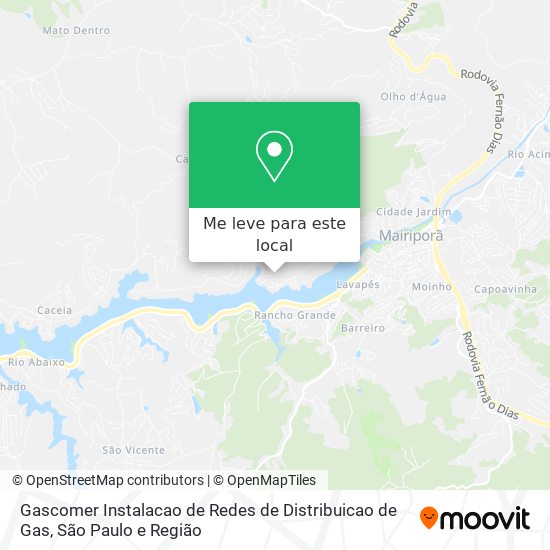 Gascomer Instalacao de Redes de Distribuicao de Gas mapa