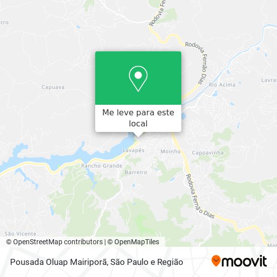 Pousada Oluap Mairiporã mapa