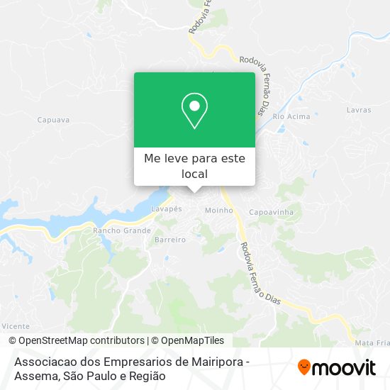Associacao dos Empresarios de Mairipora - Assema mapa