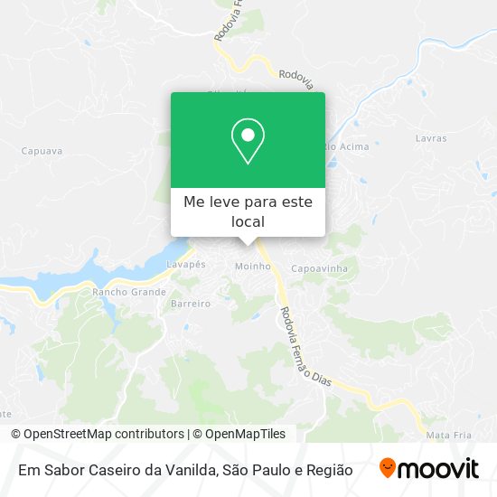 Em Sabor Caseiro da Vanilda mapa